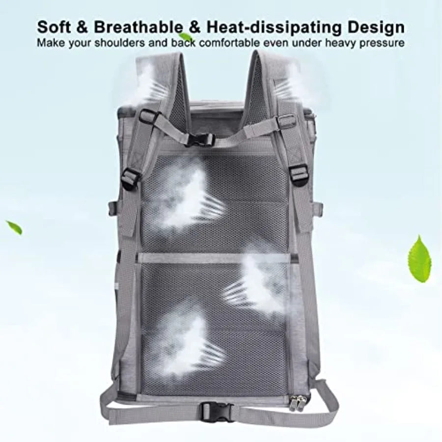 2-In-1 Pet Carrier Backpack For Small Cats And Dogs, Ventilated Travel