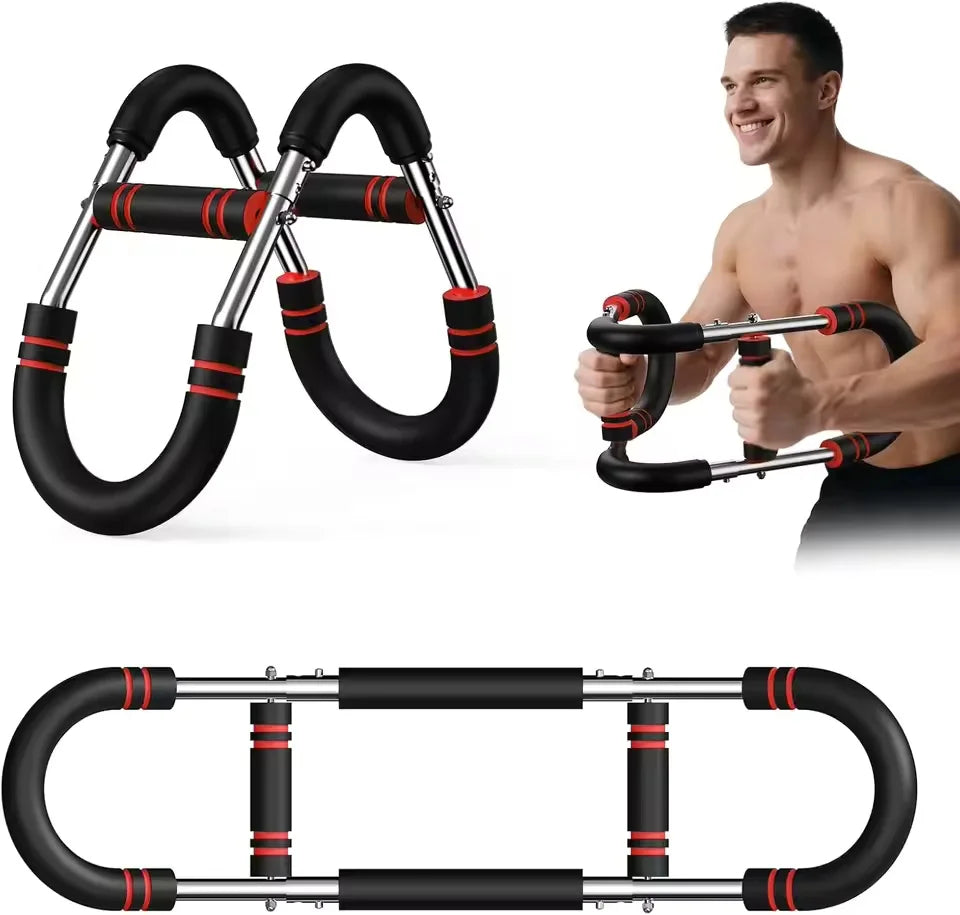 U Shape Arm Trainer With Adjustable Resistance For Upper Body Workout