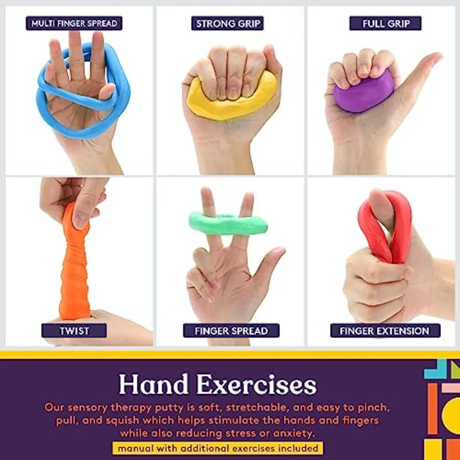 SHXI Hand Therapy Putty Kit For Finger Exercisers 15 Set