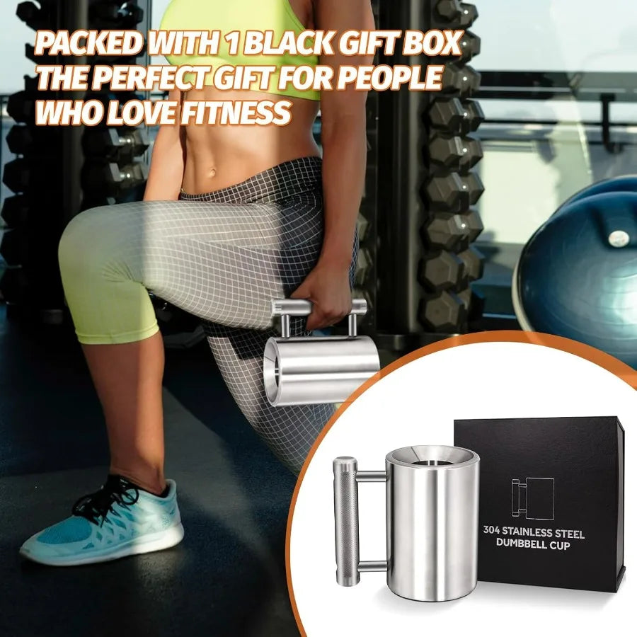 Heavy Coffee Mug 304 Stainless Steel Dumbbell Cups Strength Training