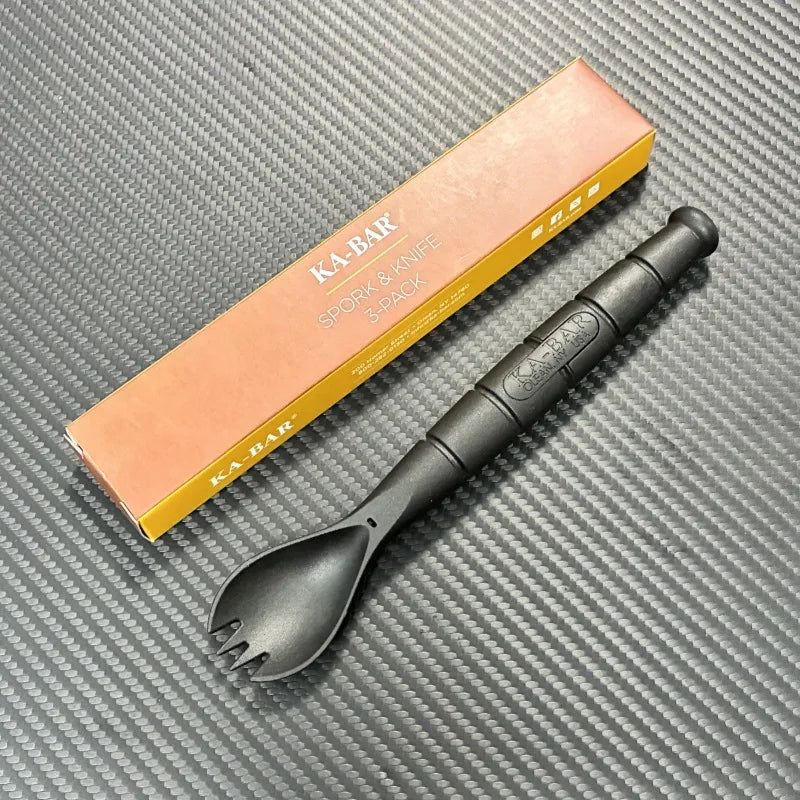 Mini Tactical Cutlery Set EDC Fork Spoon Knife for Camping
