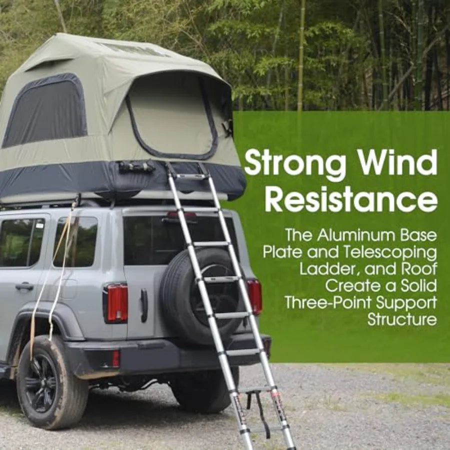 Inflatable Rooftop Tent for Car Truck 2 Person Roof Tent with Waterproof 300D Fabric Windproof Design for Overlanding and Outdo