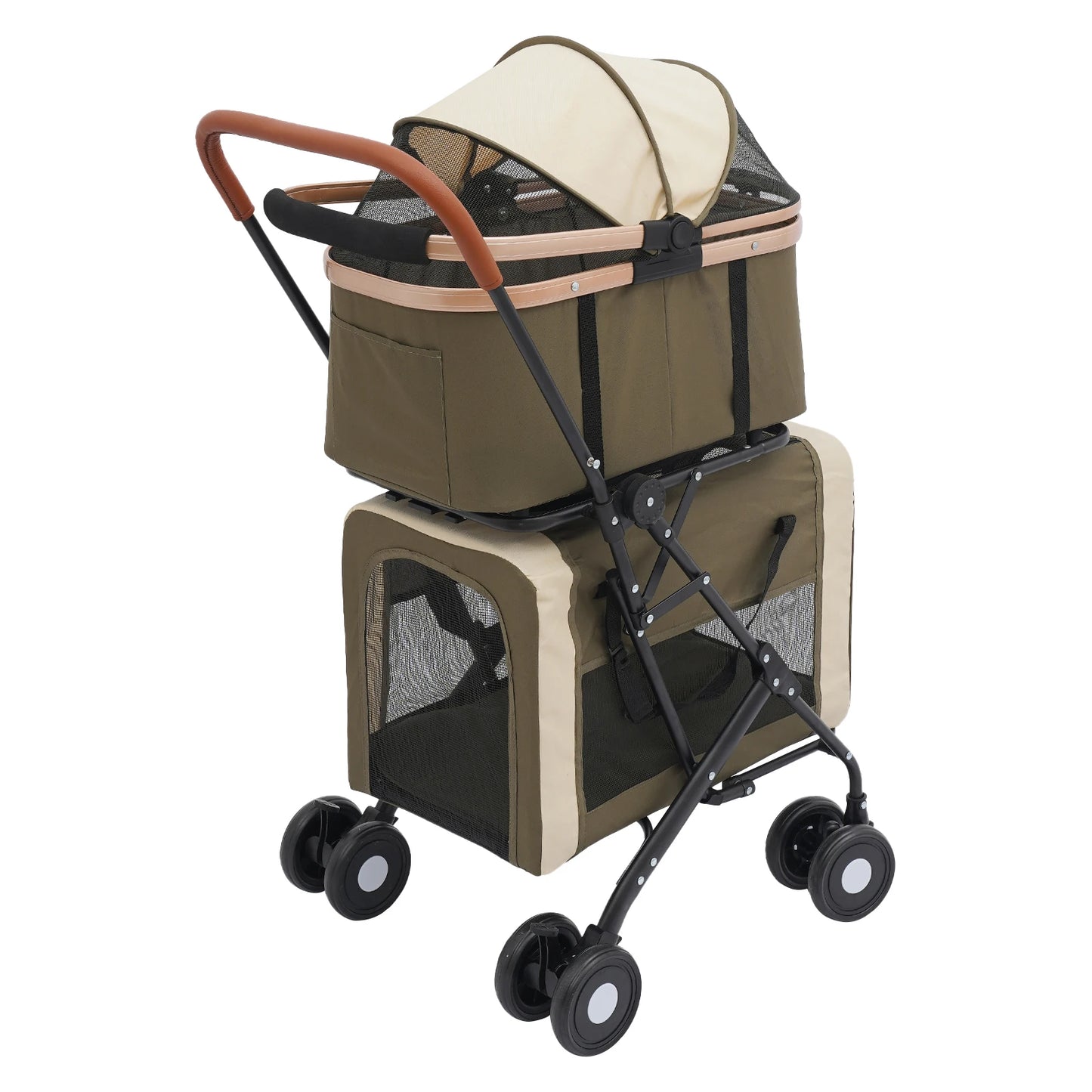 Bymaocar Foldable Pet Stroller for Cats and Dogs