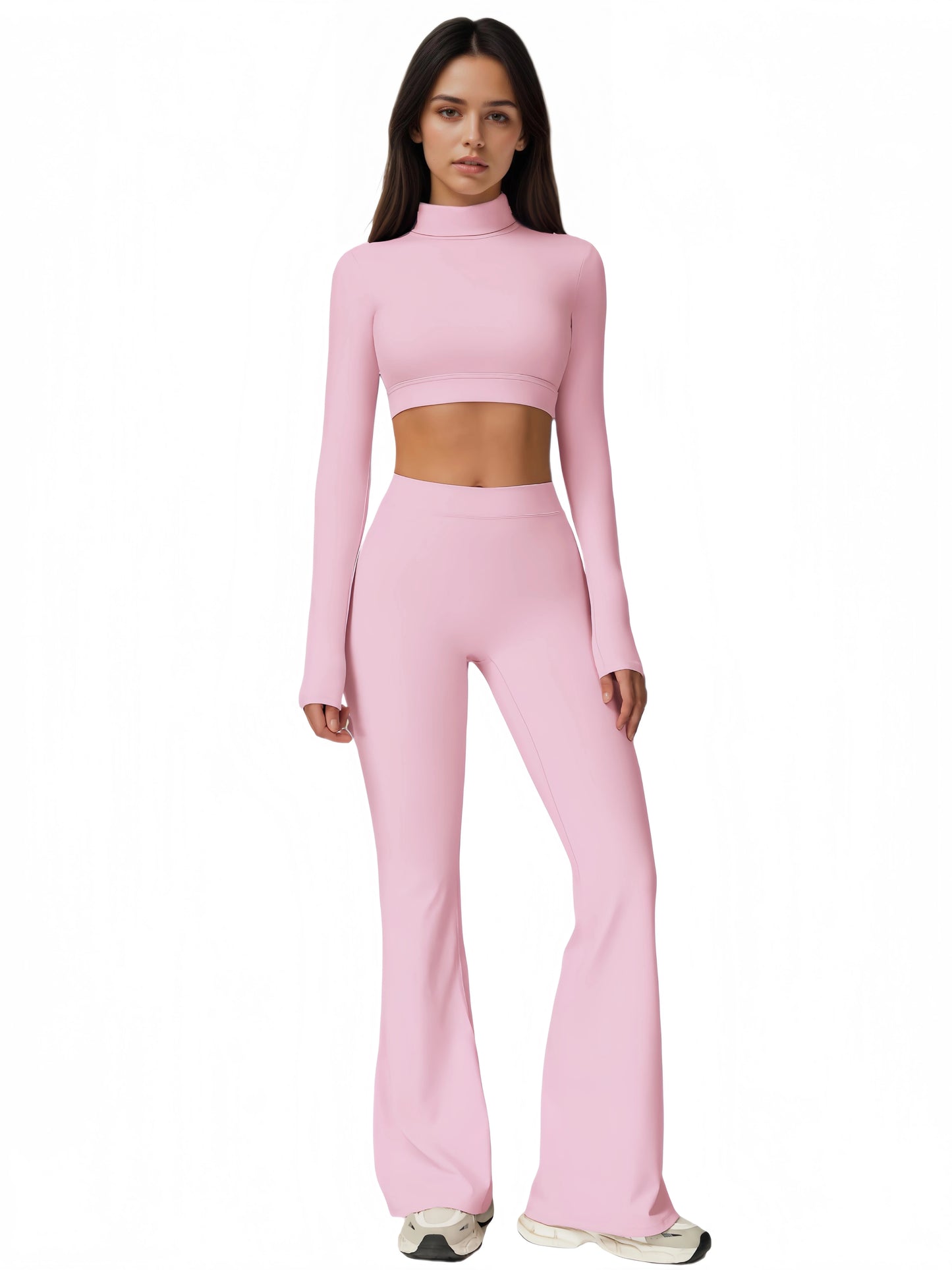 Airila Women's High-Neck Yoga Set With Removable Pads Butt-Lifting