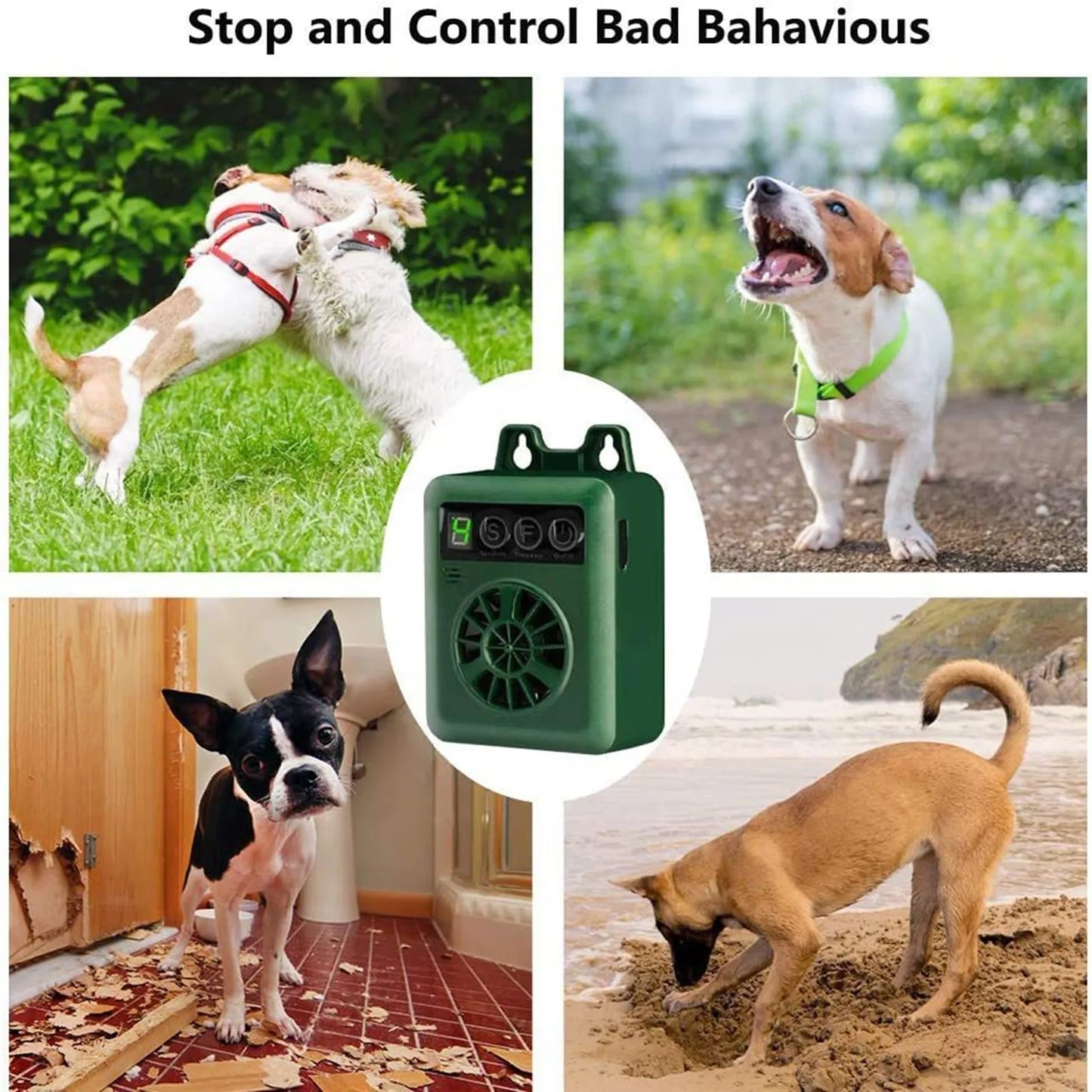 Ultrasonic Pet Anti-Bark Device Dog Pet Repeller Barking Control Deterrent Training Silencer Automatic Dog Barking Stop Device