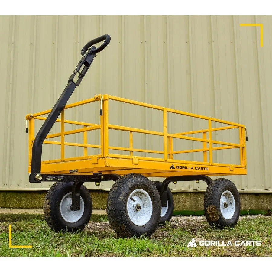 Steel Utility Cart With 1200 Pound Load Capacity Heavy Duty