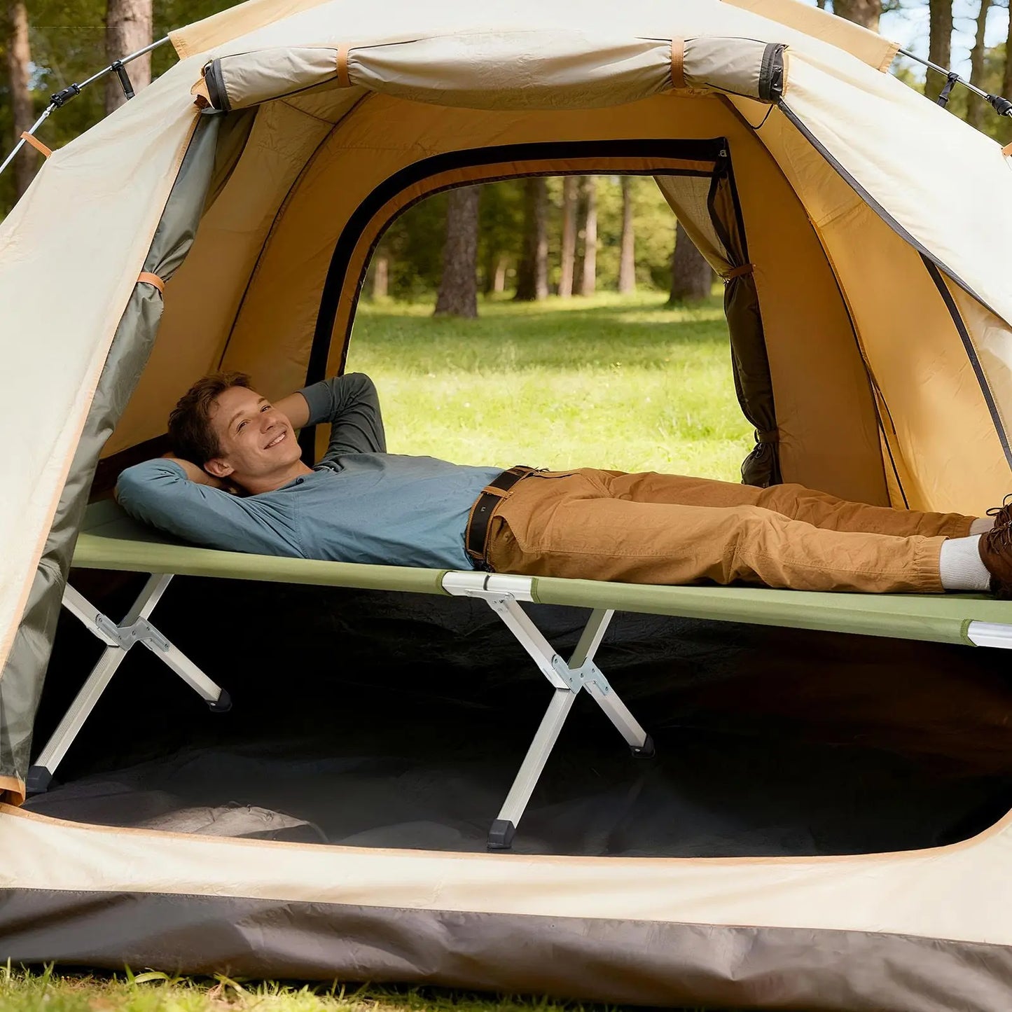 RHB-03A Portable Folding Camping Cot With Carry Bag