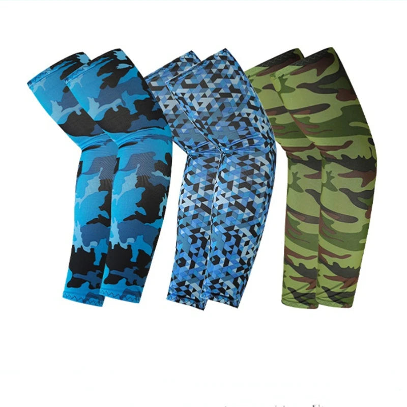 Unisex Cooling Arm Sleeves UV Sun Protection For Running And Cycling