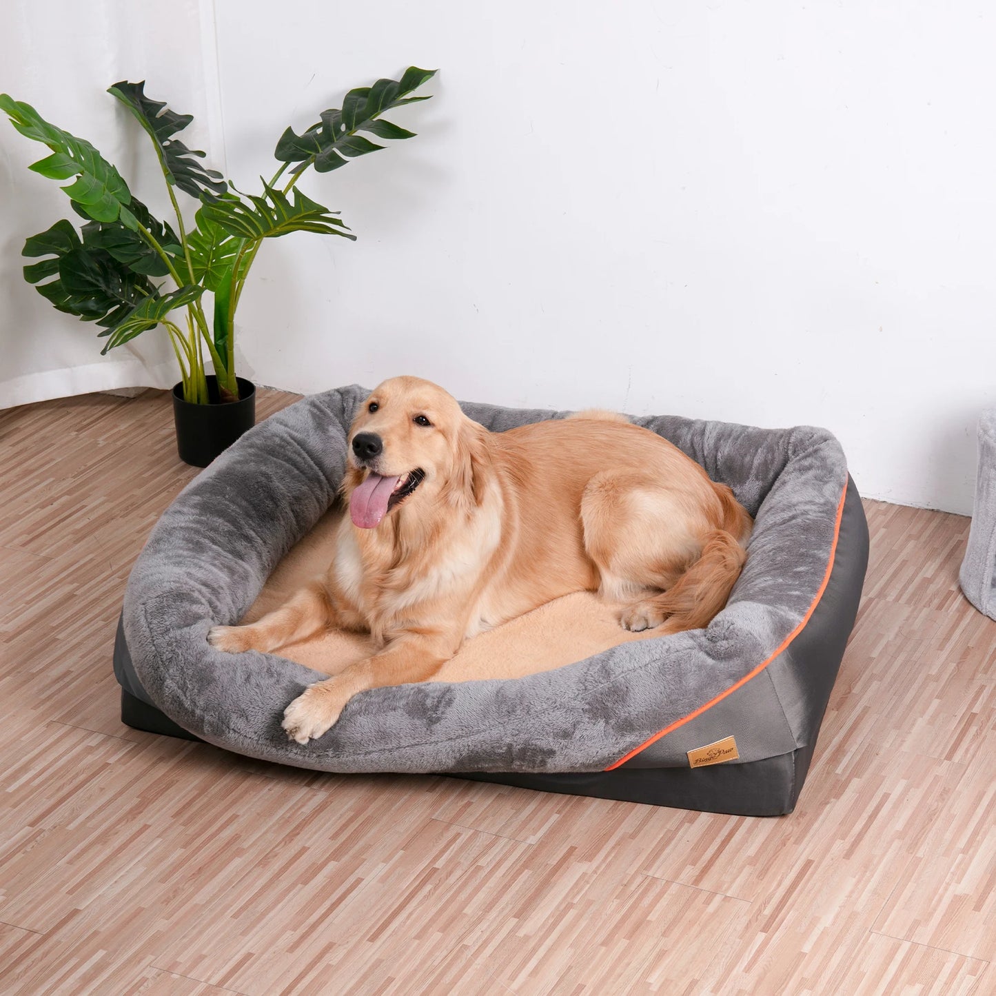 BINGOPAW Orthopedic Memory Foam Bolstered Dog Bed Couch