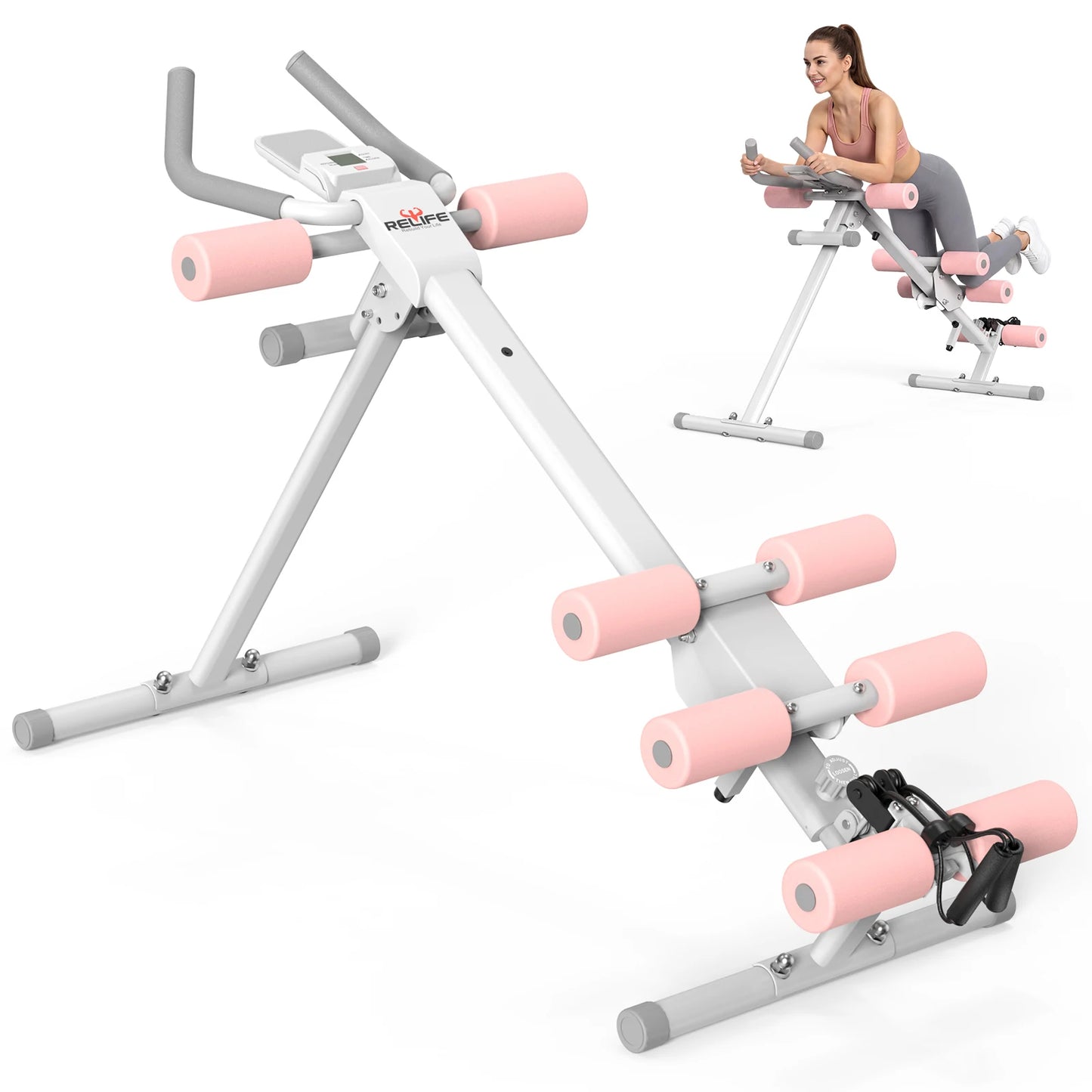 5 In 1 Adjustable Ab Trainer With Resistance Bands Core Training