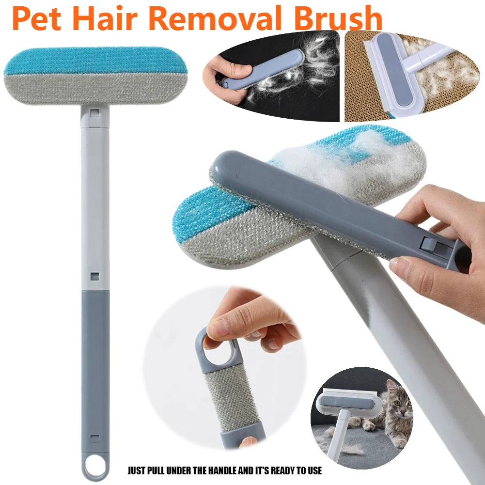 APWIKOGER 3 In 1 Pet Hair Remover Brush Long Handle