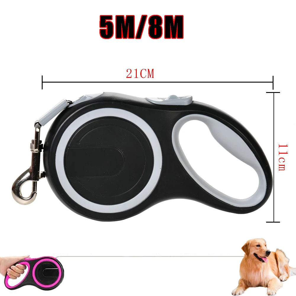 Retractable Pet Leash For Dogs And Cats, Adjustable, Durable Nylon