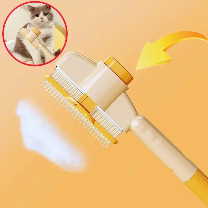 One Button Self Cleaning Dog Comb Pet Hair Remover Brush