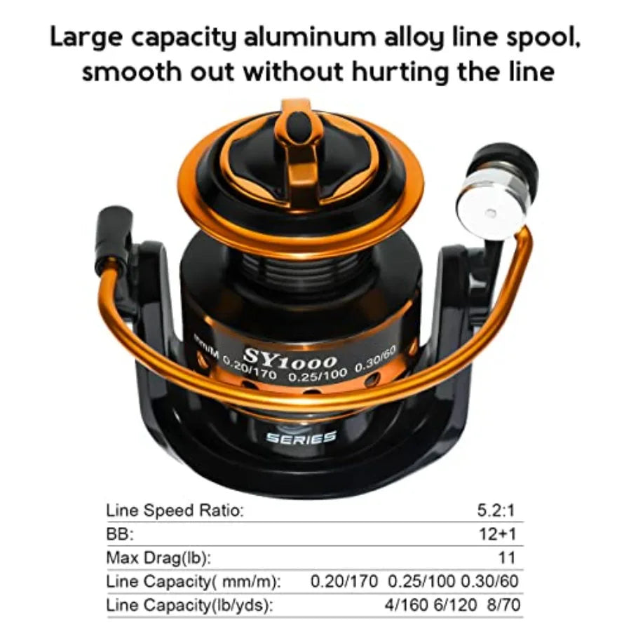 Summer Centron Spinning Reels 12 Plus 1 Ball Bearings Lightweight Smooth