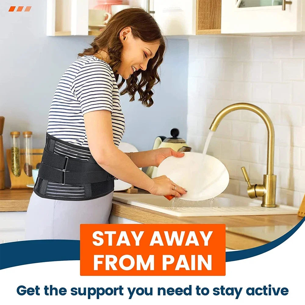 Lower Back Brace With 6 Stays Orthopedic Lumbar Support