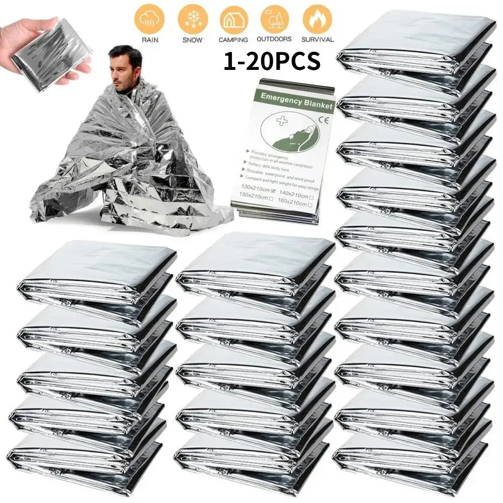 Emergency Survival Blanket For First Aid And Rescue, Windproof Thermal