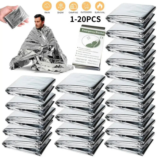 Emergency Survival Blanket For First Aid And Rescue, Windproof Thermal