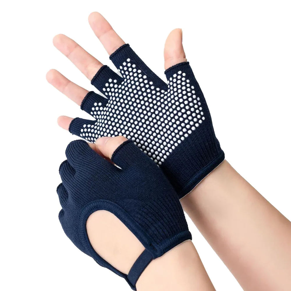 Women Half Finger Anti Slip Yoga Gloves For Pilates