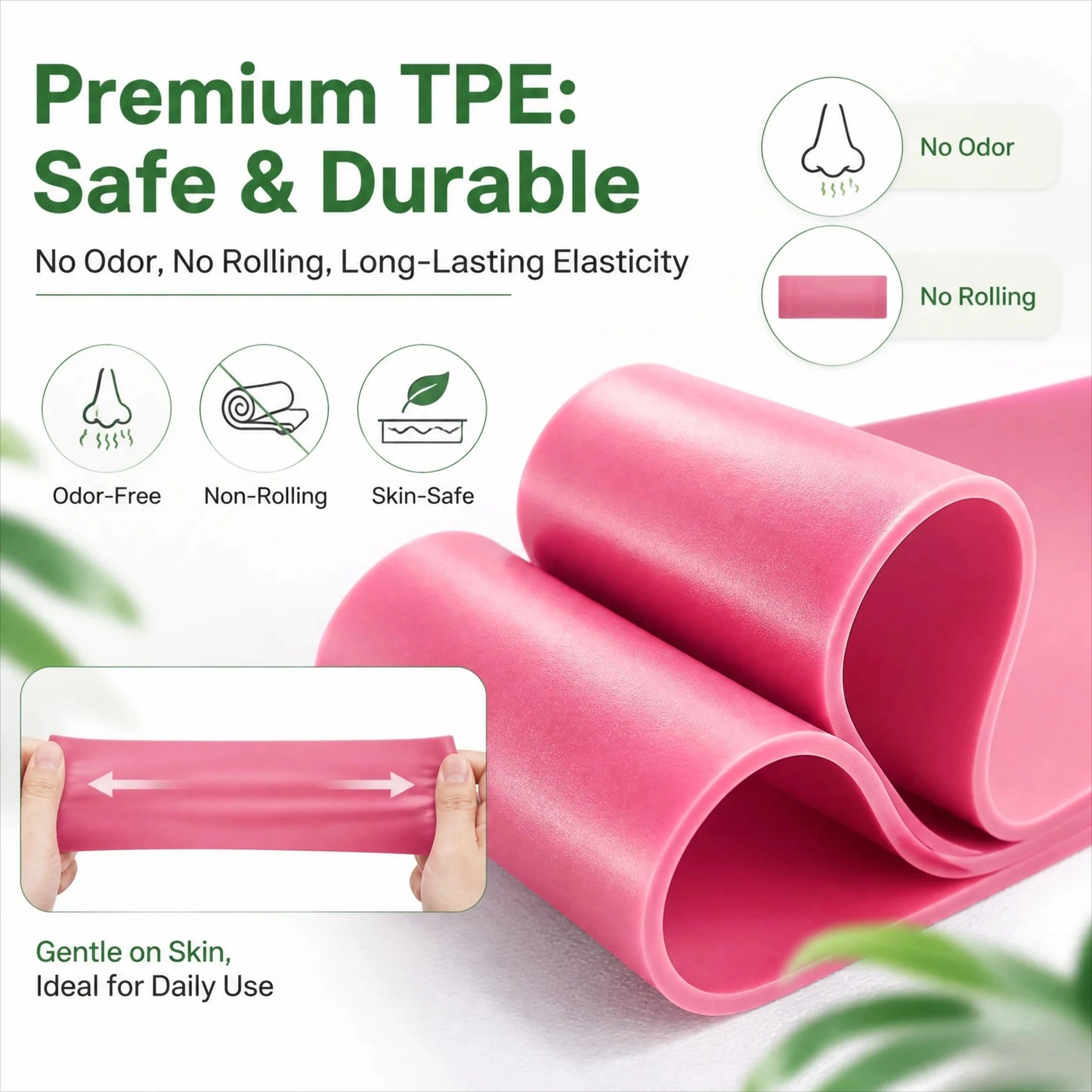 TPE Resistance Bands Set With Five Levels For Hip Glutes