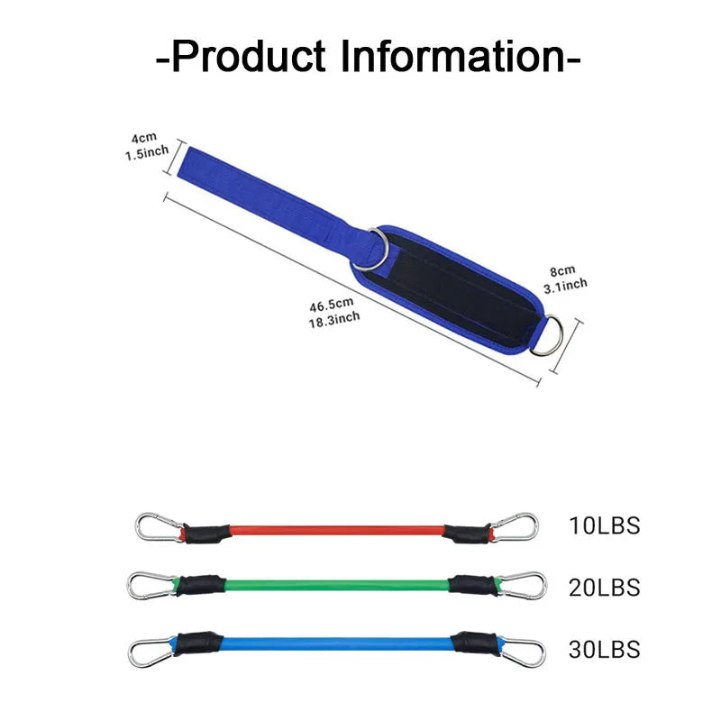 Ankle Straps and Resistance Bands Set for Gym and Home Workouts