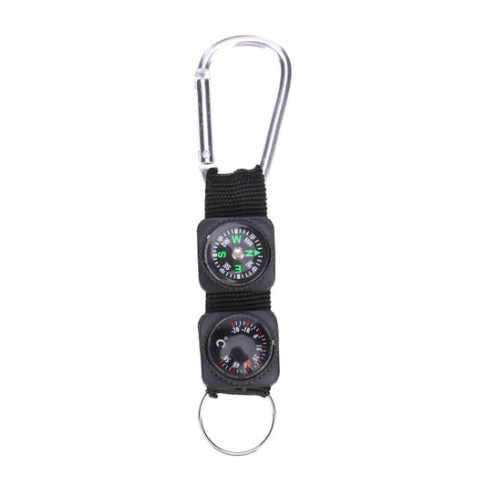 3 In 1 Keychain Carabiner With Compass And Thermometer