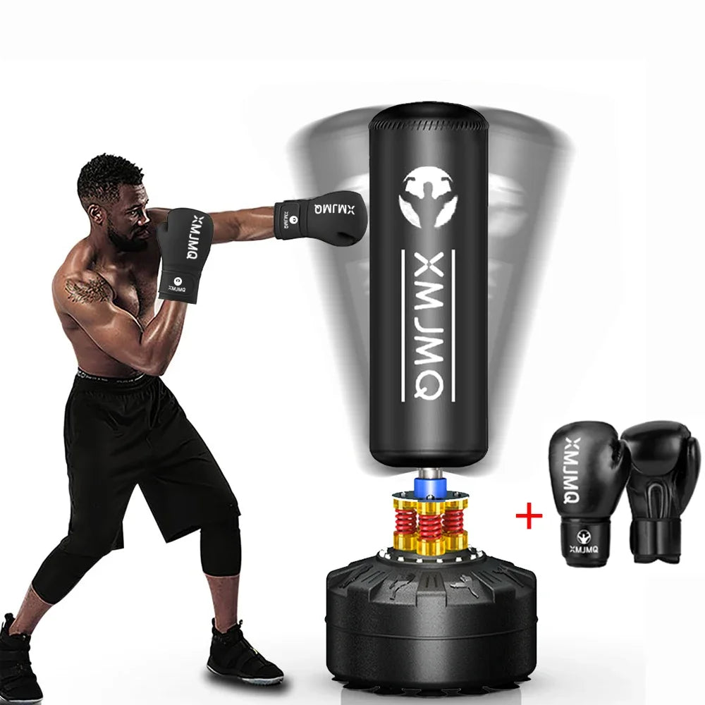LEKARO Standing Boxing Post With Gloves Sandbag Training