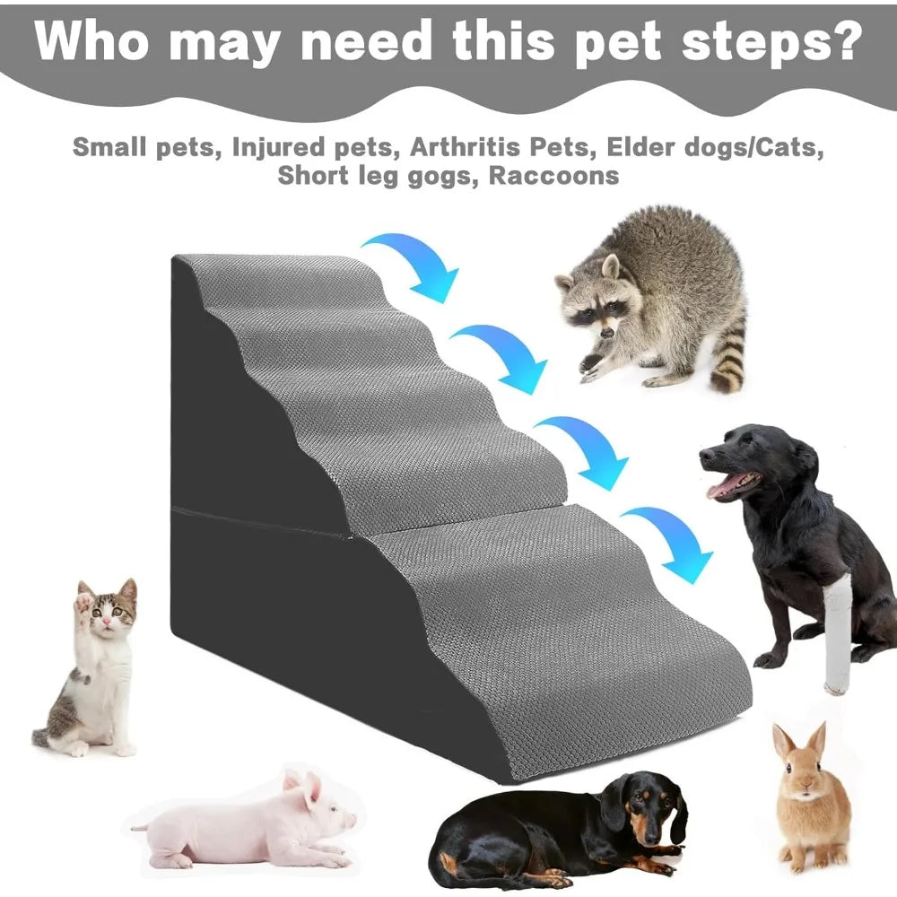 Dog Stairs 6-Step Pet Steps For Beds