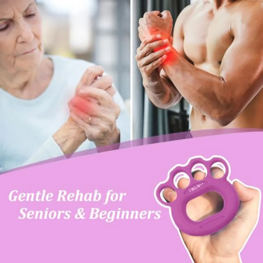 SHXI 3 Pack Ergonomic Finger Grip Strengtheners With 3 Levels