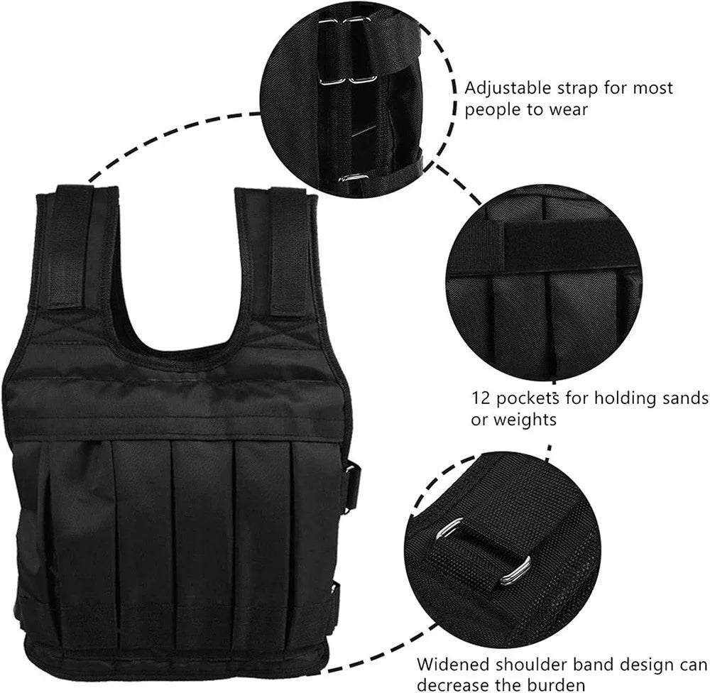Adjustable Weighted Vest for Cardio Training and Fitness