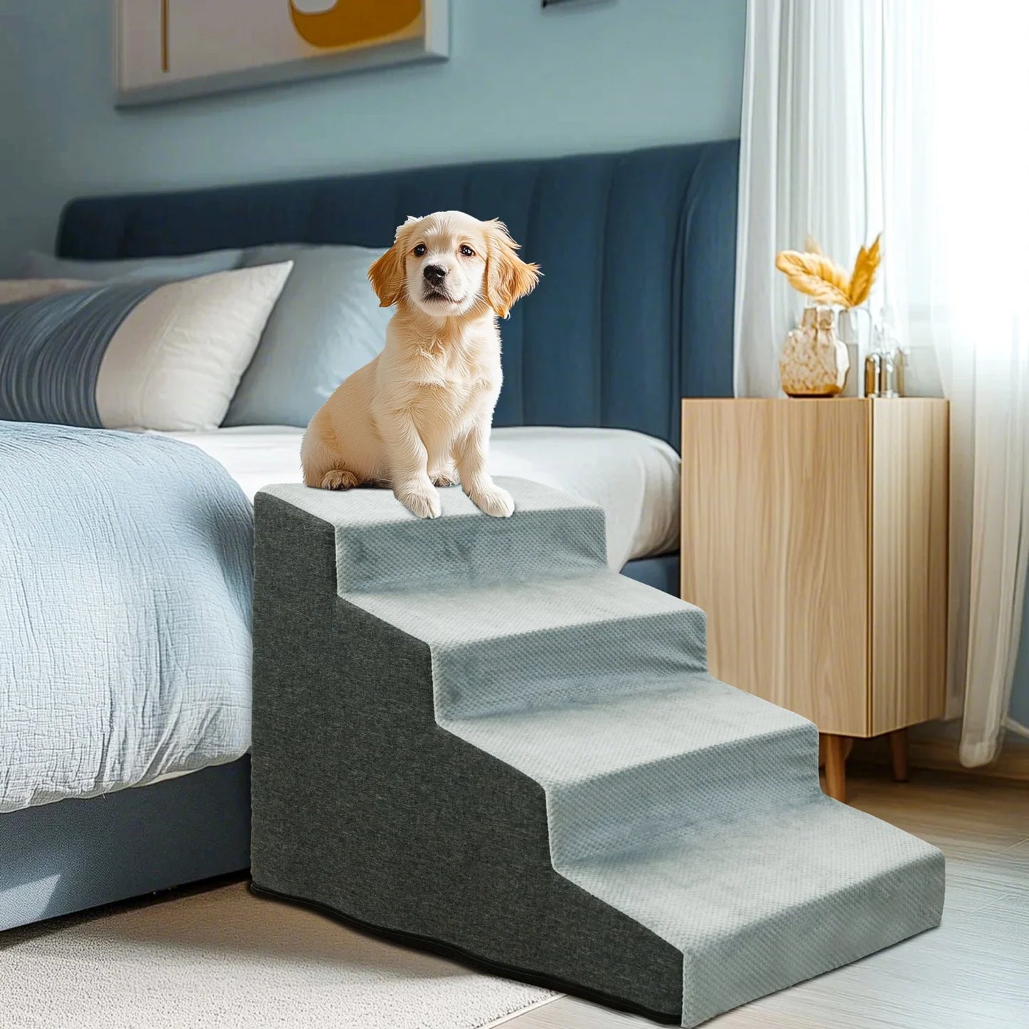 Dog Steps Ramp With Washable Cover Non Slip