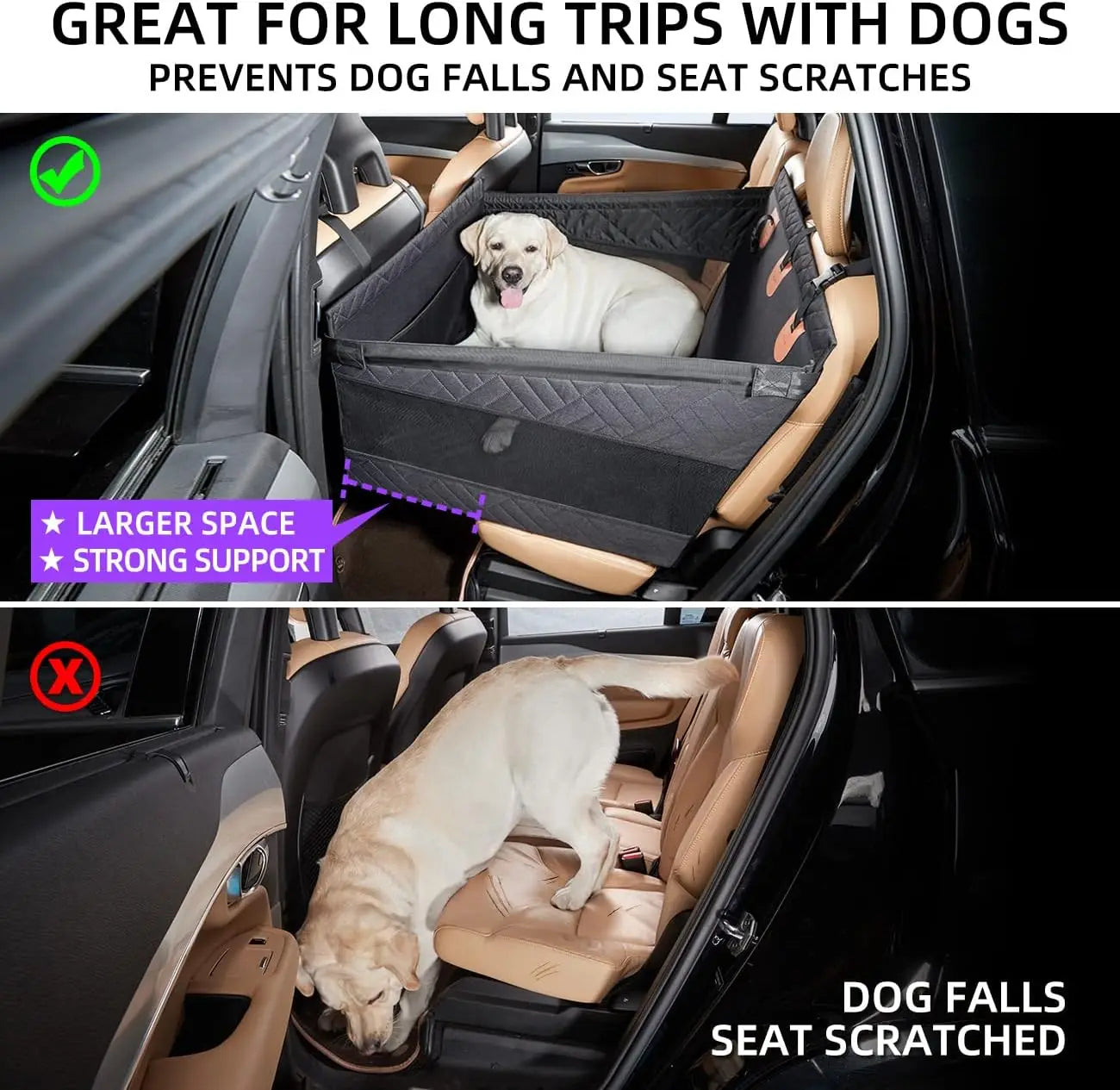 Waterproof Dog Car Seat Cover With Backseat Extender