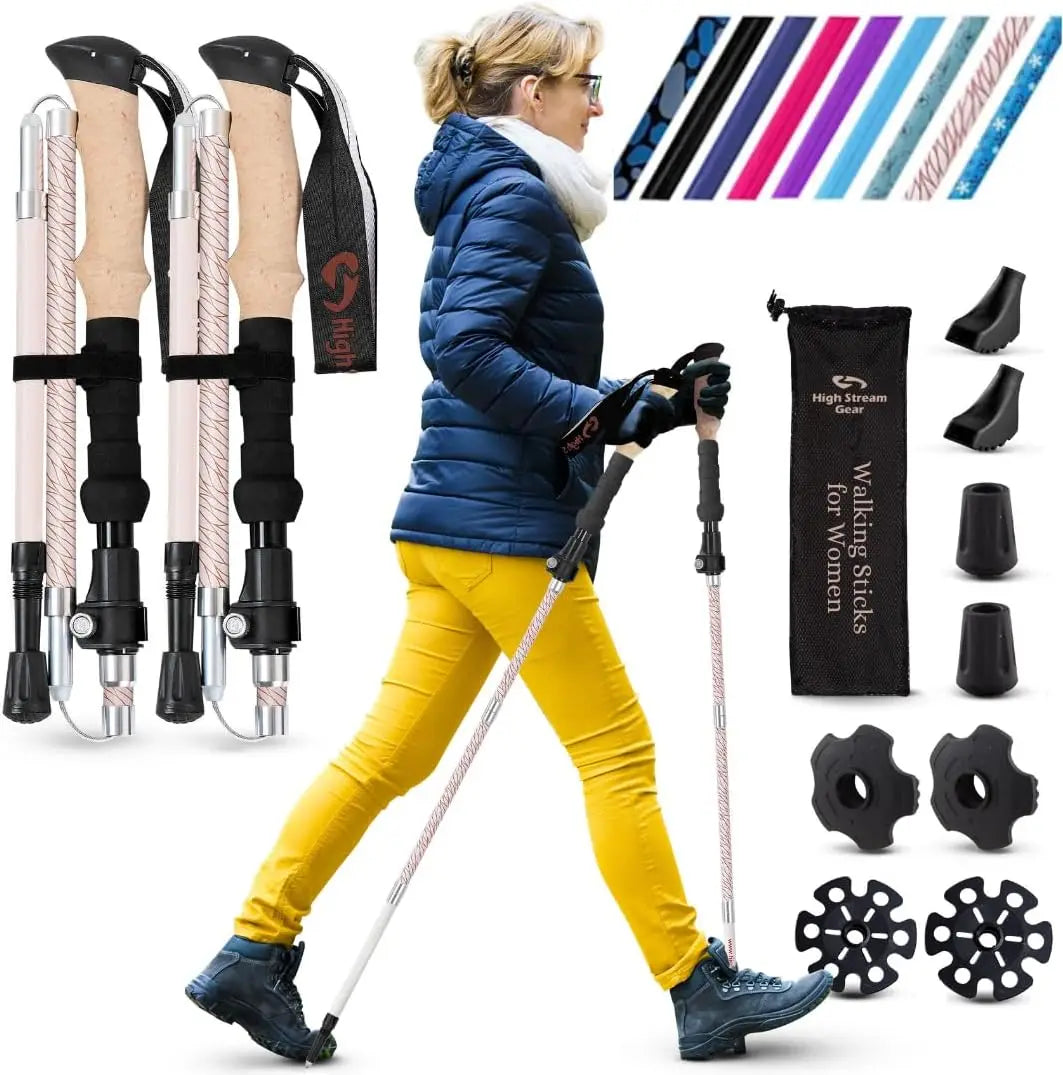 Foldable Walking Poles For Men And Women Lightweight