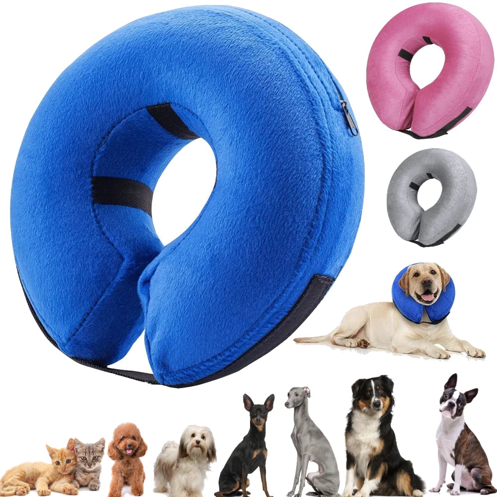Inflatable Pet Recovery Collar For Dogs And Cats Soft Safety