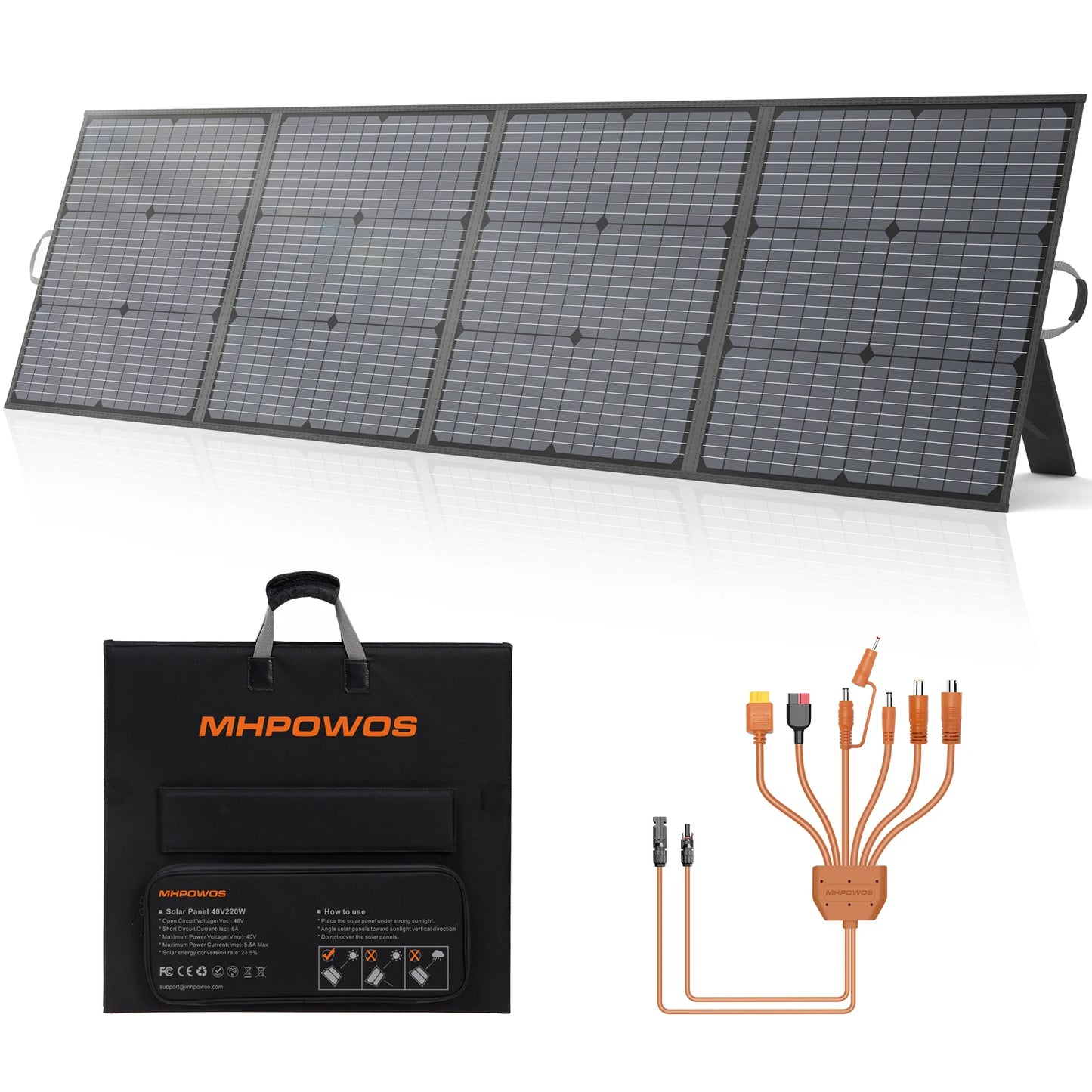 MHPOWOS Portable 400W Solar Charger Foldable Panel