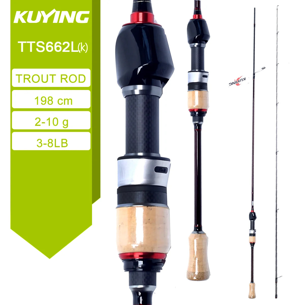 Kuying Lure Rod Casting Spinning Carbon For River And Stream Fishing