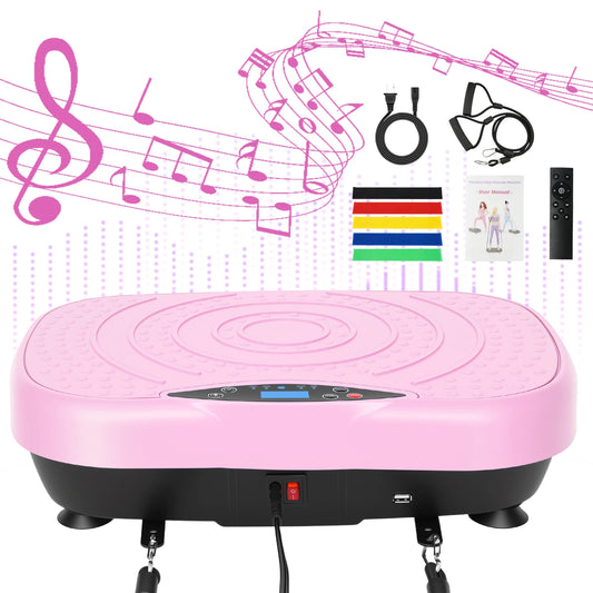 Portable Vibration Plate Exercise Machine With Bluetooth Bands And Straps