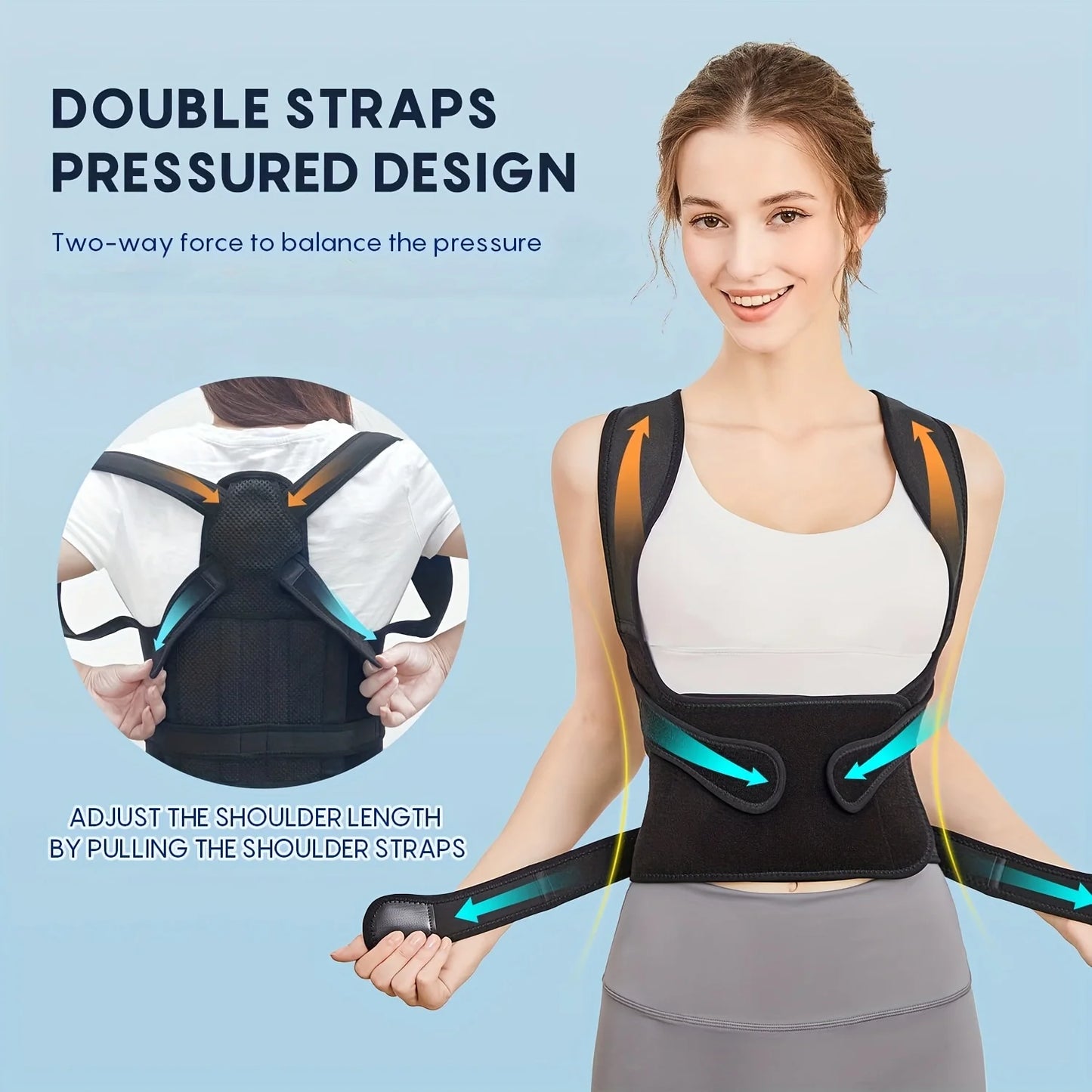 UPWORK Back Pain Relief Posture Corrector Unisex Adjustable Brace