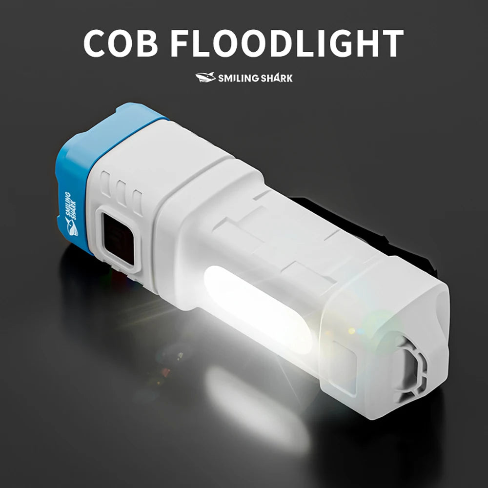 1pc Smiling Shark SD-5317 LED Flashlight, Super Bright Handheld Flashlight, Long-lasting Flash Light Rechargeable for Outdoors