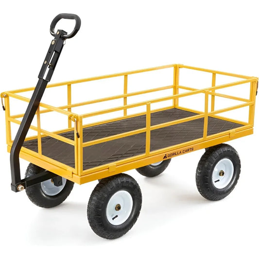 Steel Utility Cart With 1200 Pound Load Capacity Heavy Duty