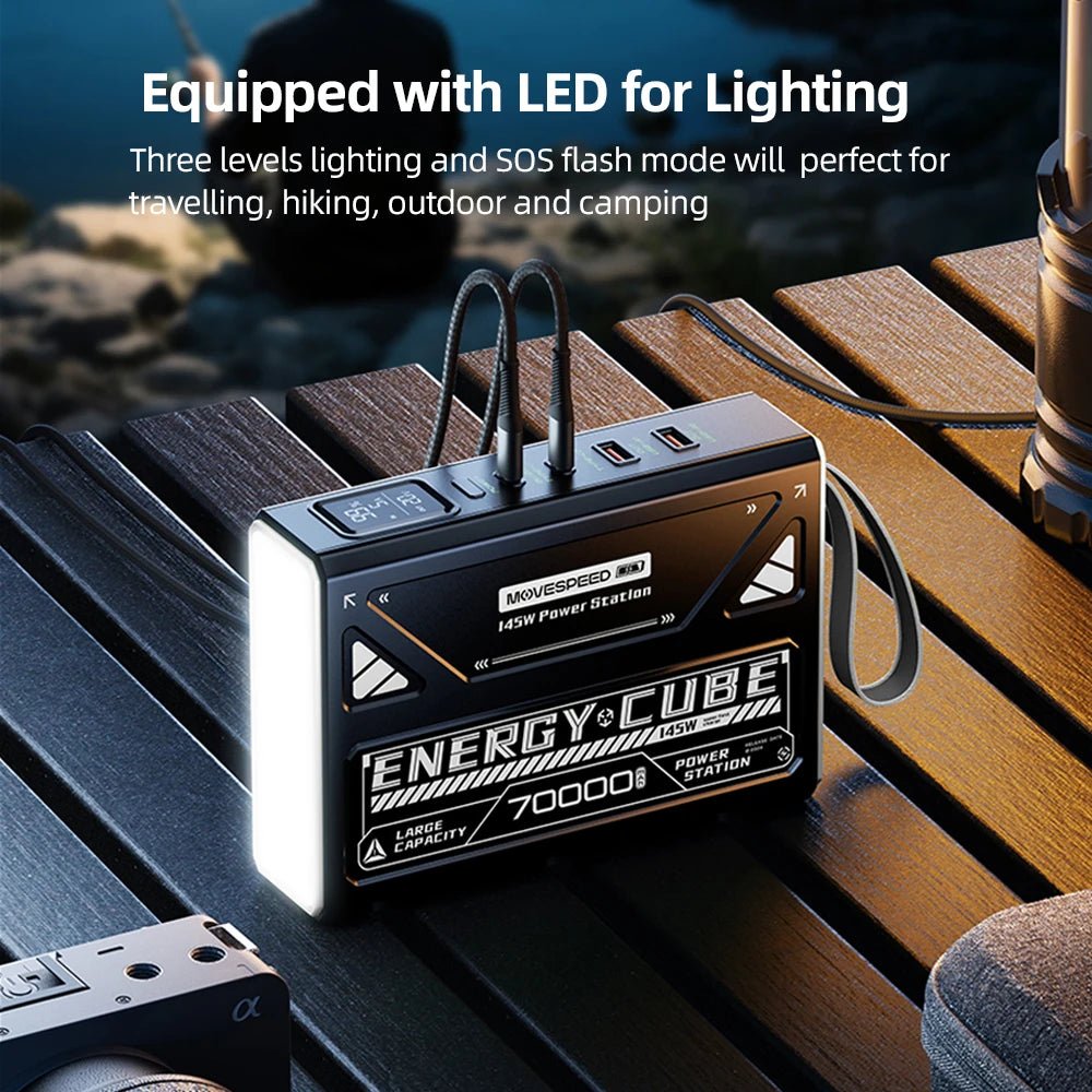 LED Camping Lantern 70000mAh Rechargeable Emergency Light for Power Outage
