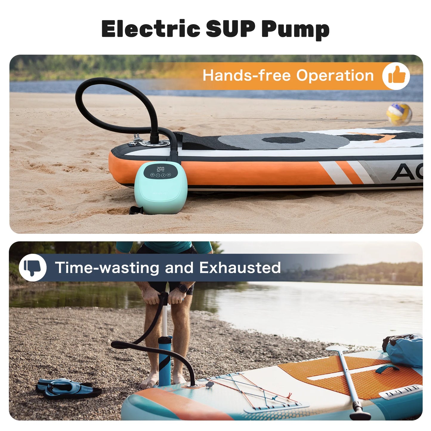DP3 Electric 20 PSI Paddle Board Pump With 38.48Wh Battery