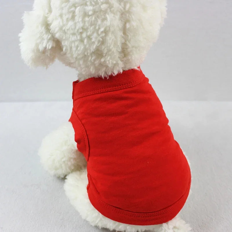 Pure Cotton Dog Shirts Soft Thin T Shirts For Dogs