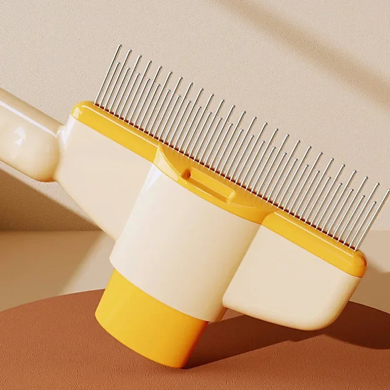 One Button Self Cleaning Dog Comb Pet Hair Remover Brush