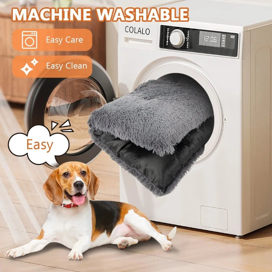Orthopedic Plush Dog Bed With Non Slip Bottom Washable