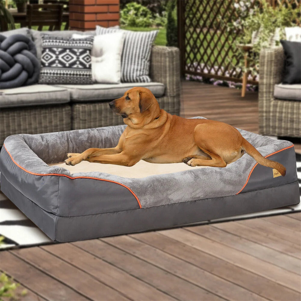 BORWART Orthopedic Memory Foam Dog Bed Sofa Removable Cover