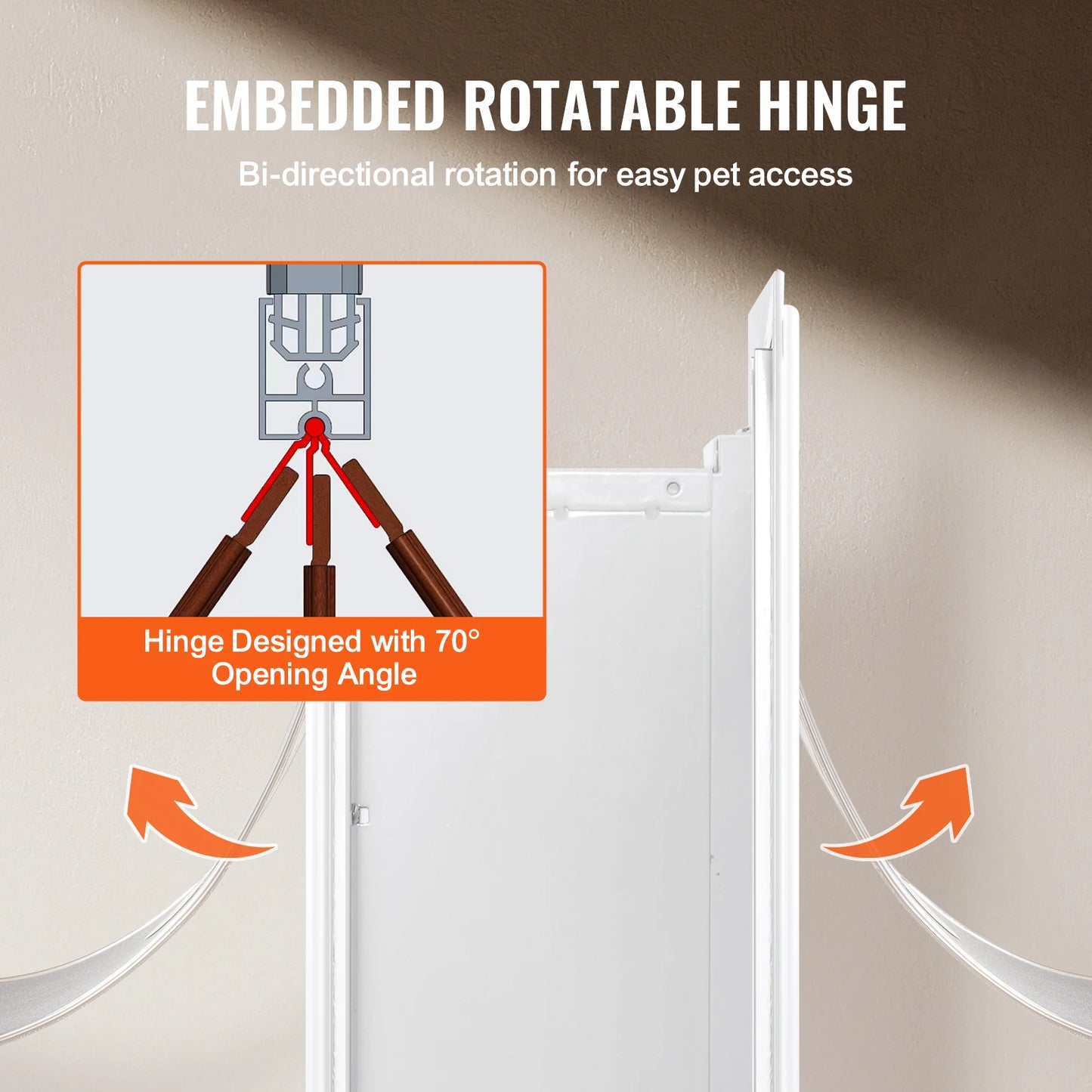 Pet Door With Metal Frame Lock System Three Flap Weatherproof