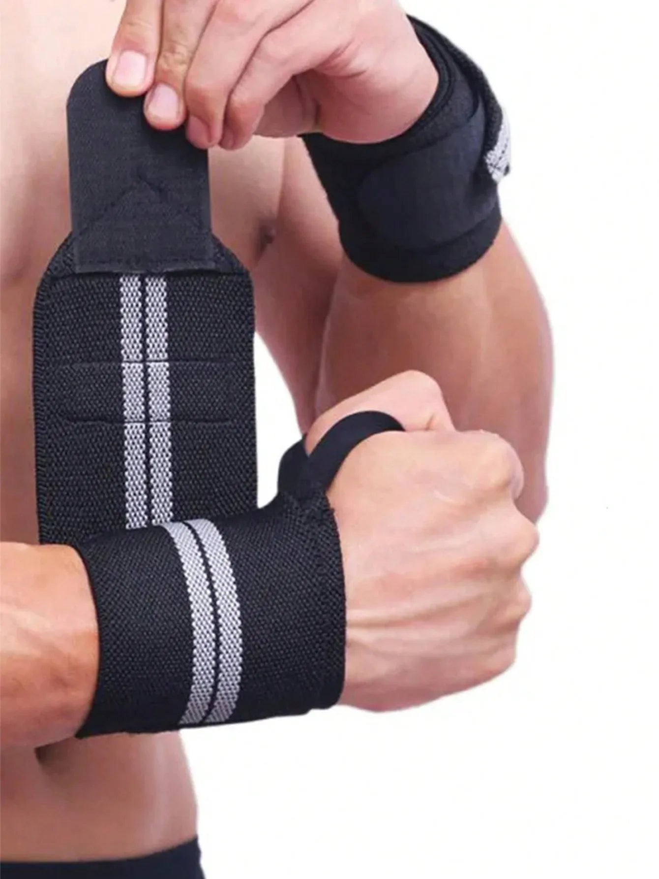 Elastic Wrist Wraps and Support Brace for Gym Weightlifting