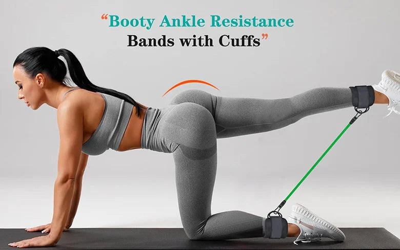 Elastic Ankle Bands Set For Leg And Glute Training Rehab