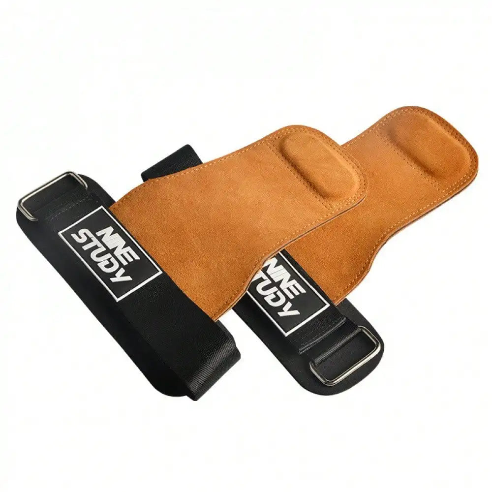 Cowhide Power Lifting Straps Gloves For Grip Training