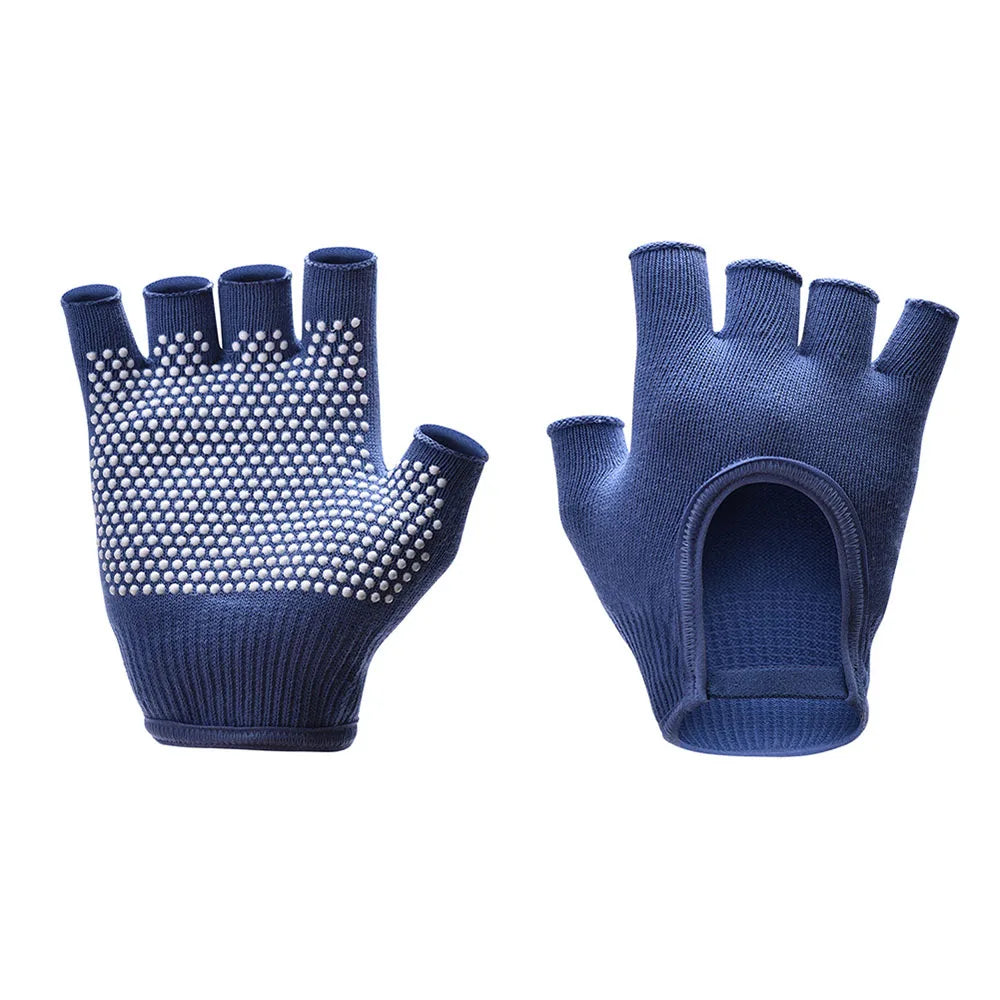 Women Half Finger Anti Slip Yoga Gloves For Pilates